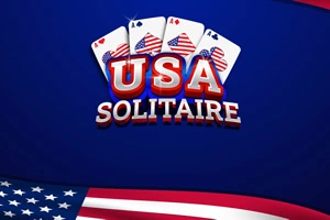 Un jeu de Klondike Solitaire, version américaine.